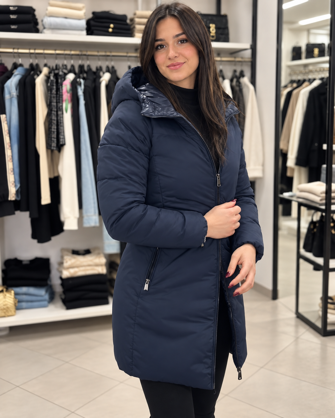 Piumino Ciesse Noemi Long Reversibile