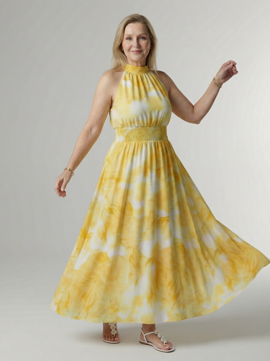 Abito Midi con Collo All'Americana Sylin™