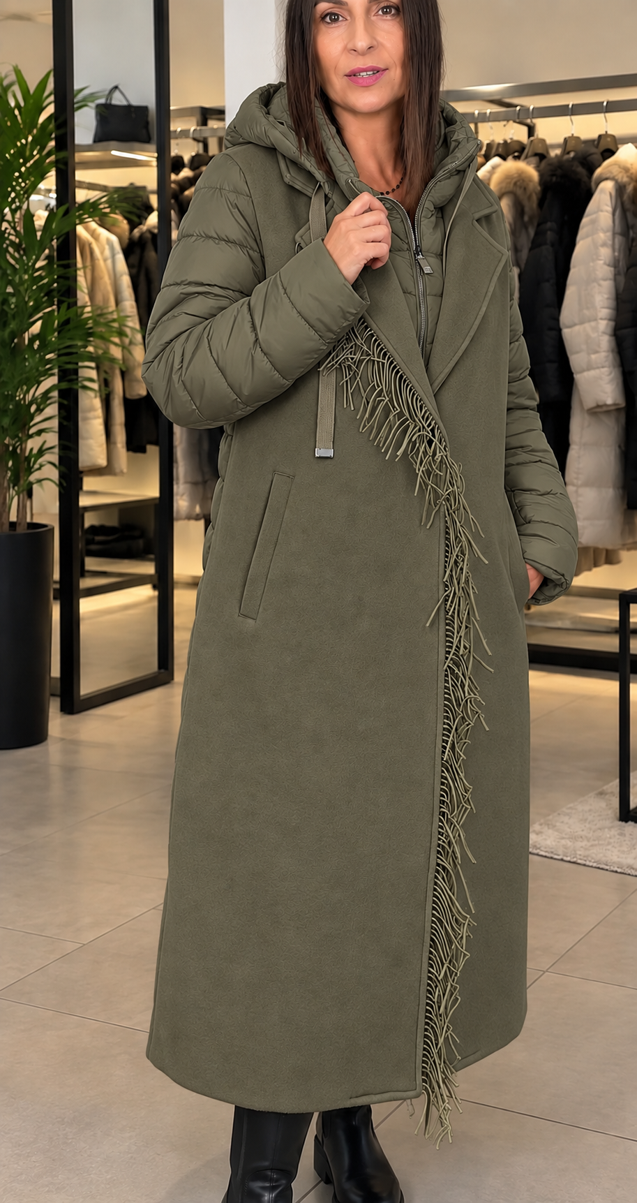 Piumino Donna con Frange