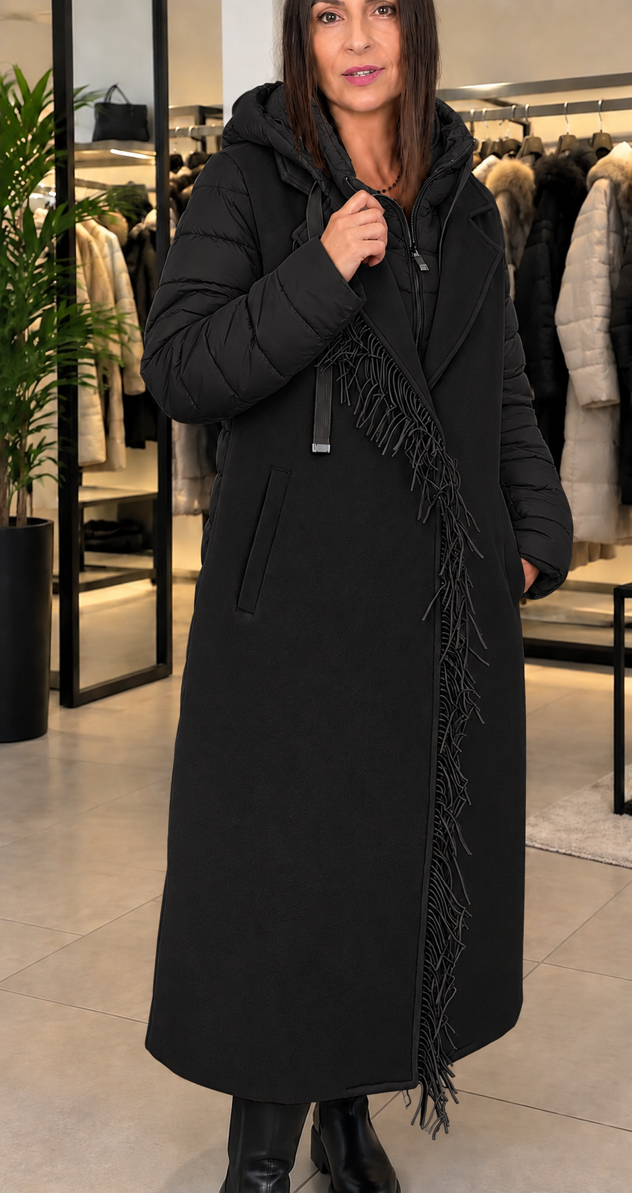 Piumino Donna con Frange