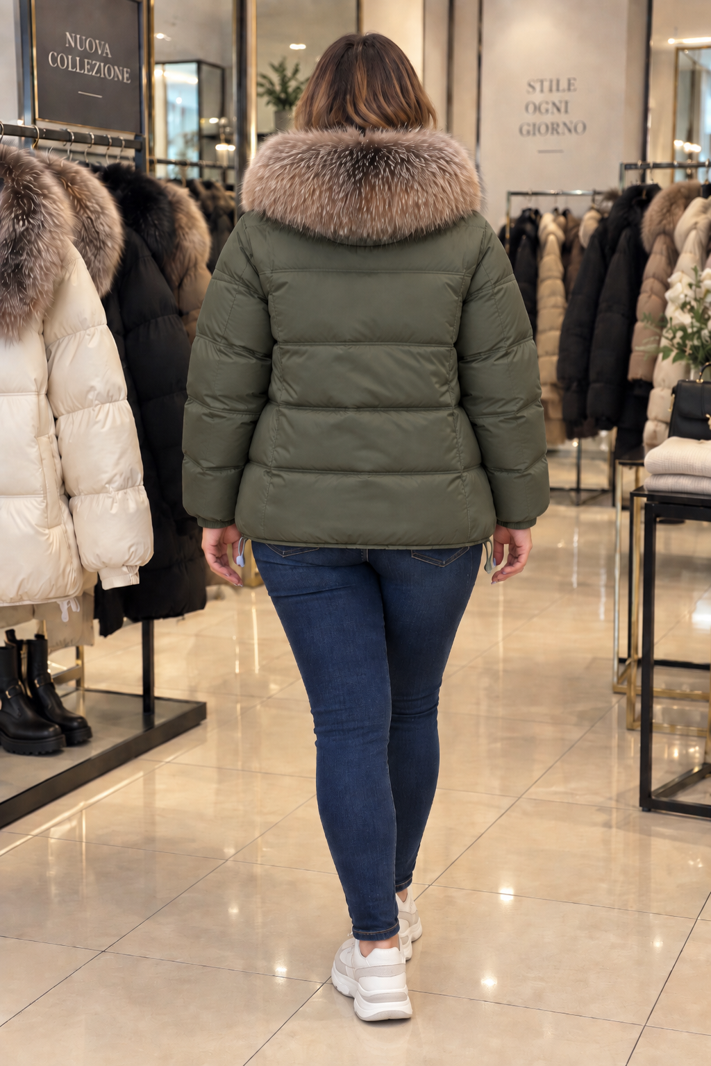 Piumino Bianca Fur Style