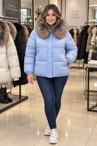 Piumino Bianca Fur Style